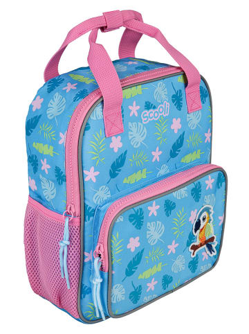 SCOOLI Rucksack "Paula Papagei" in Hellblau - (B)24 x (H)29 x (T)13 cm