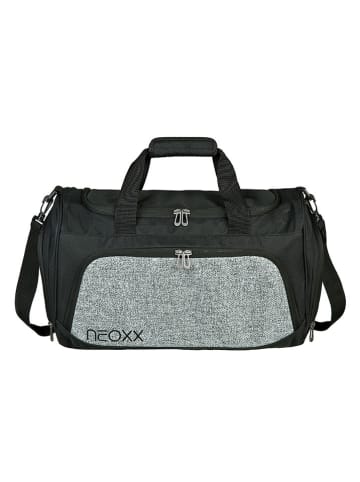 neoxx Torba sportowa "Wool the World" w kolorze szaro-czarnym - 43,5 x 26 x 24 cm