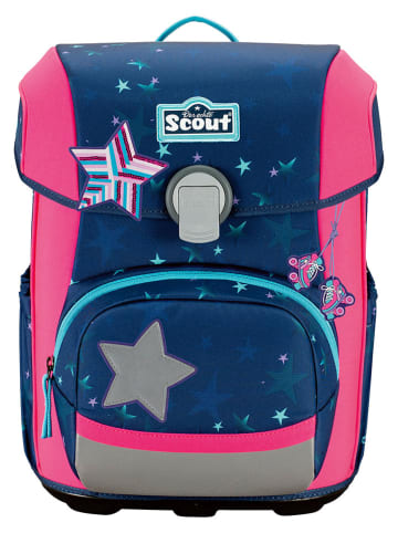 Scout 5tlg. Schulranzen-Set "Neo Set" in Dunkelblau - (B)30 x (H)38 x (T)27 cm