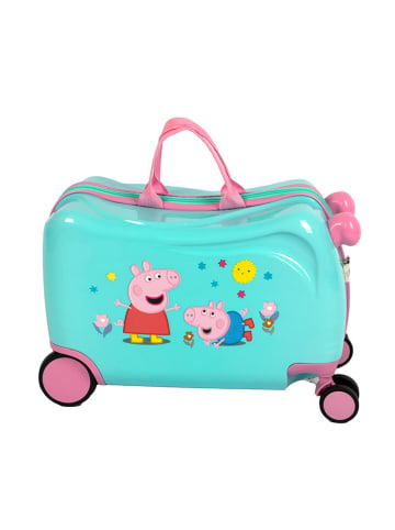 Peppa Pig Ride-On-Trolley "Peppa Pig" in Pink/ Türkis - (B)41,5 x (H)31 x (T)21 cm