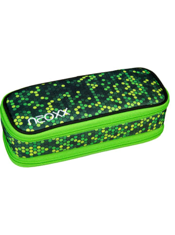 neoxx Piórnik "Catch" w kolorze czarno-limonkowym - 22 x 10 x 6 cm