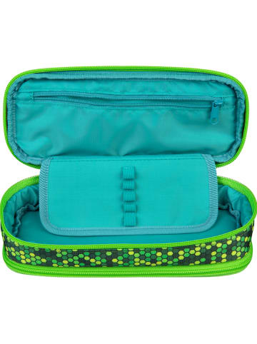 neoxx Piórnik "Catch" w kolorze czarno-limonkowym - 22 x 10 x 6 cm