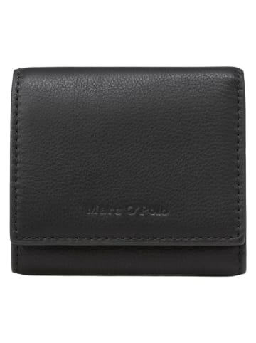 Marc O'Polo Leder-Geldbörse in Schwarz - (B)11 x (H)9,5 x (T)2,5 cm