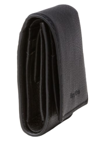 Marc O'Polo Leder-Geldbörse in Schwarz - (B)11 x (H)9,5 x (T)2,5 cm
