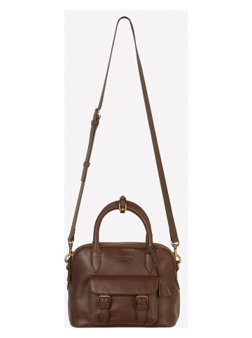 Marc O'Polo Leder-Umhängetasche in Braun - (B)24 x (H)18 x (T)12 cm