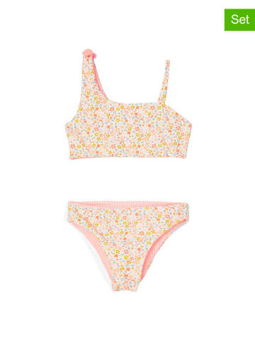 vertbaudet 2-delige set: bikini's lichtroze/crème