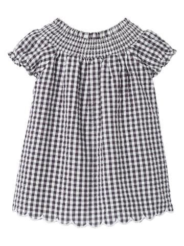 vertbaudet Kleid in Schwarz/ Weiß