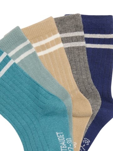 vertbaudet 5er-Set: Socken in Blau/ Beige/ Grau