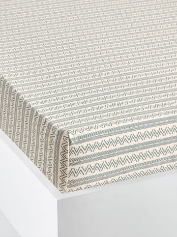 vertbaudet Bettlaken in Creme/ Blau