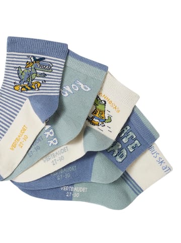 vertbaudet 5er-Set: Socken in Creme/ Hellblau