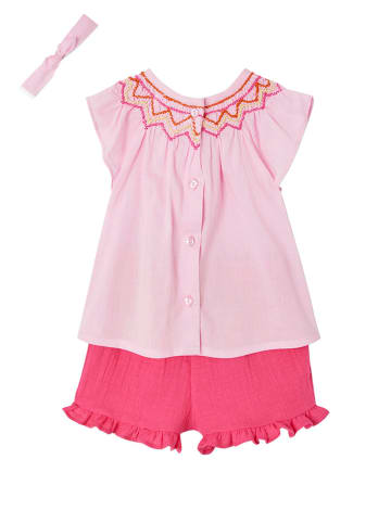 vertbaudet 3-delige outfit lichtroze/roze