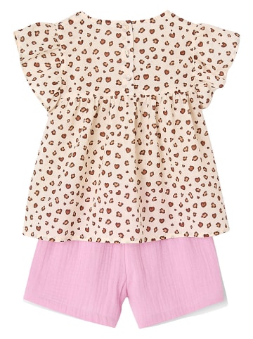 vertbaudet 2tlg. Outfit ''Camille'' in Rosa/ Beige