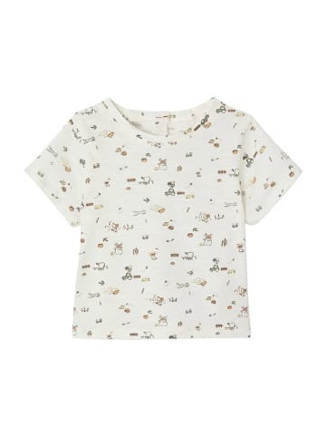 vertbaudet 2-delige set: shirts crème/oranje