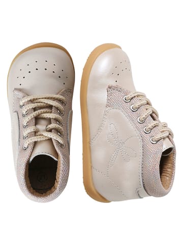 vertbaudet Leren loopleerschoenen crème