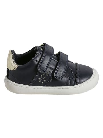 vertbaudet Leren sneakers donkerblauw