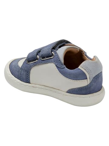 vertbaudet Leder-Sneakers ''Tokyo'' in Weiß/ Blau