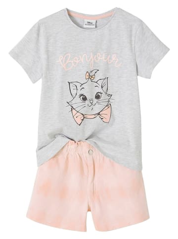 vertbaudet 2-delige outfit grijs/oranje