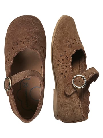 vertbaudet Leder-Ballerinas in Braun