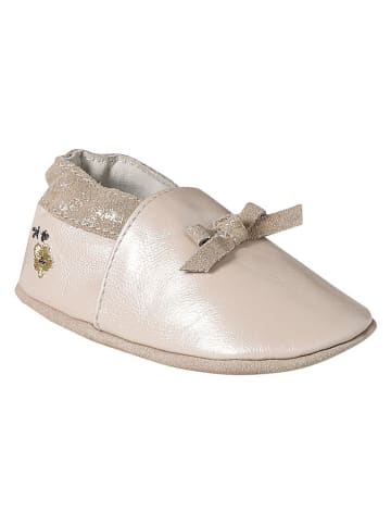 vertbaudet Leren loopleerschoenen beige