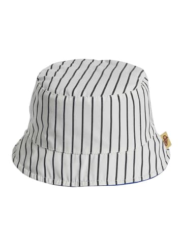 vertbaudet Wende-Hut in Blau/ Schwarz/ Weiß