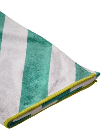vertbaudet Duschtuch wit/turquoise