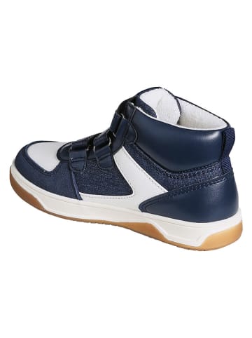 vertbaudet Sneakers in Weiß/ Dunkelblau