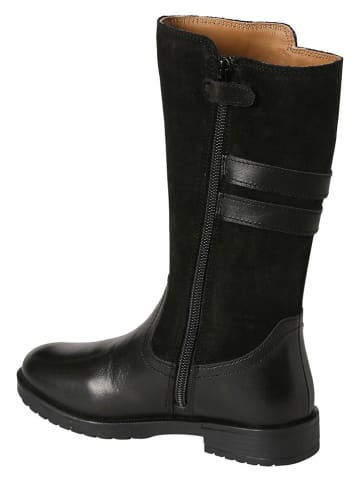 vertbaudet Leder-Stiefel in Schwarz