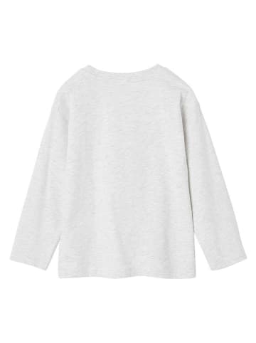 vertbaudet Longsleeve in Weiß/ Hellblau