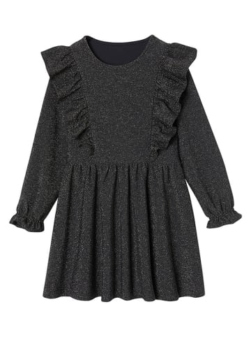 vertbaudet Kleid in Schwarz/ Silber