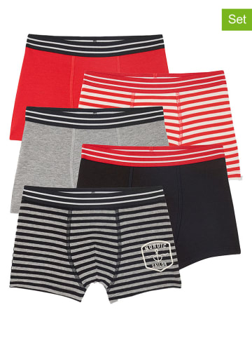 vertbaudet 5er-Set: Boxershorts in Schwarz/ Grau/ Dunkelblau