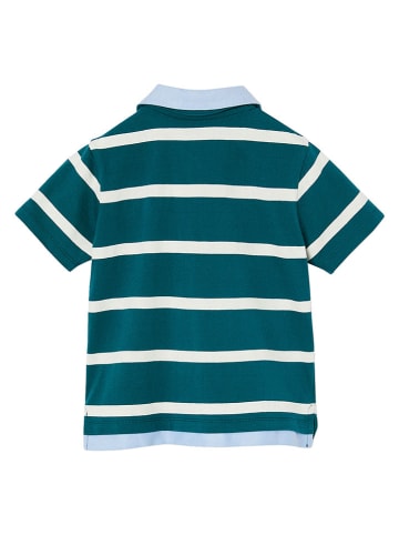 vertbaudet Poloshirt donkergroen/wit