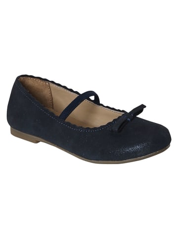 vertbaudet Leren ballerina's donkerblauw