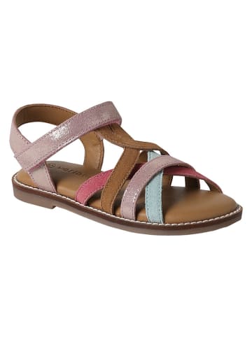 vertbaudet Skórzane sandały ze wzorem