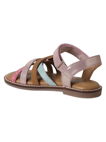 vertbaudet Leder-Sandalen in Bunt