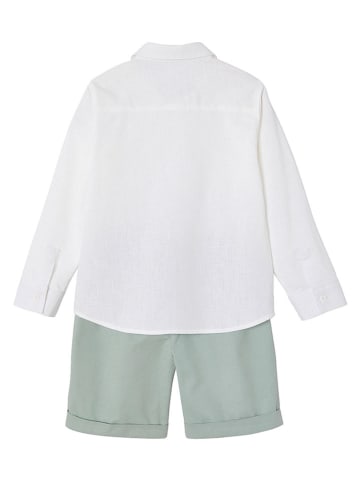 vertbaudet 2-delige outfit wit/turquoise