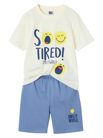 vertbaudet Pyjama blauw/crème