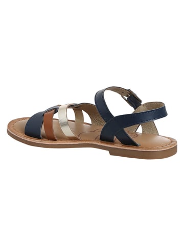 vertbaudet Leren sandalen donkerblauw