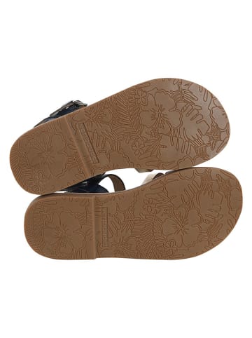 vertbaudet Leder-Sandalen in Dunkelblau