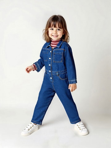 vertbaudet Jeans-Jumpsuit in Dunkelblau