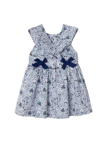 vertbaudet Kleid in Weiß/ Blau