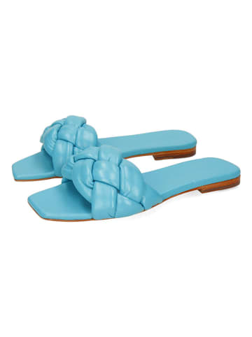 MELVIN & HAMILTON Leren slippers "Brooke" lichtblauw