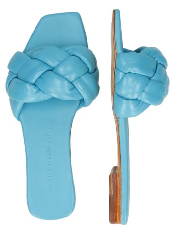 MELVIN & HAMILTON Leren slippers "Brooke" lichtblauw