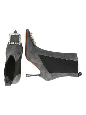 MELVIN & HAMILTON Skórzane botki "Alena" w kolorze szarym