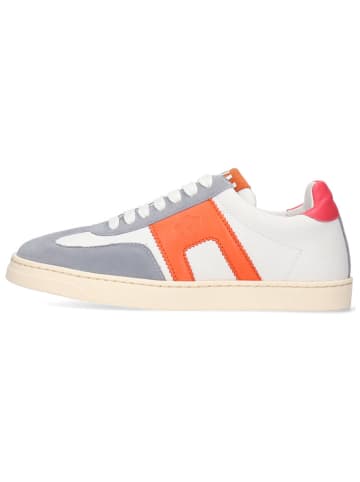 MELVIN & HAMILTON Leren sneakers "Milani 4" wit/grijs/oranje