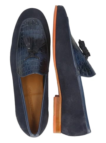 MELVIN & HAMILTON Skórzane mokasyny "Clive 21" w kolorze granatowym