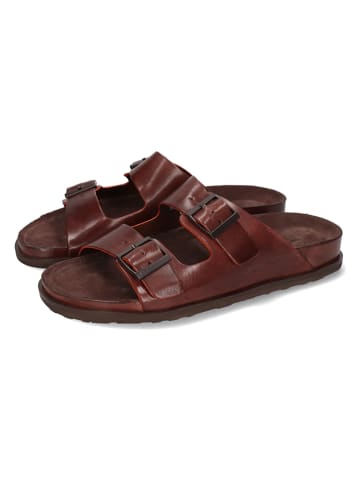 MELVIN & HAMILTON Leren slippers "Maxel 1" bruin