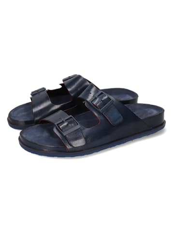 MELVIN & HAMILTON Leren slippers "Maxel 1" donkerblauw