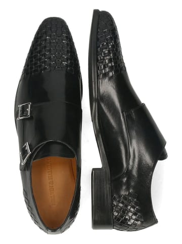 MELVIN & HAMILTON Leder-Monkstraps "Lewis 16" in Schwarz