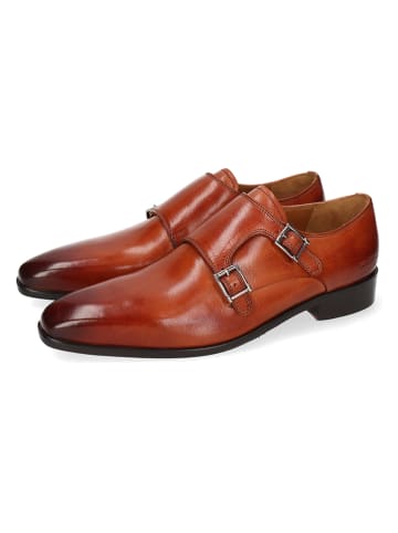 MELVIN & HAMILTON Leren monkstraps "Lewis 6" lichtbruin
