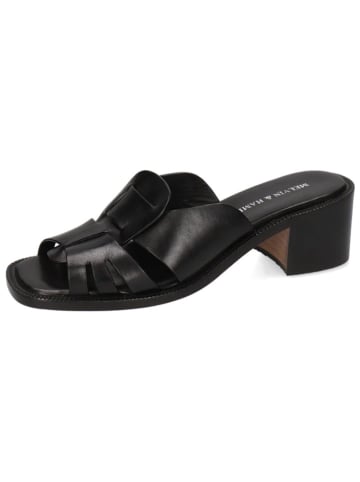 MELVIN & HAMILTON Leren slippers "Charlotta 2" zwart